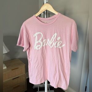 Barbie Light Pink Tee with White Logo Size L